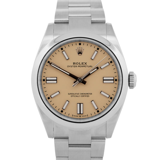 NEW 2026 Rolex Oyster Perpetual 41 BEIGE DIAL Steel 41mm Watch 134300 BOX