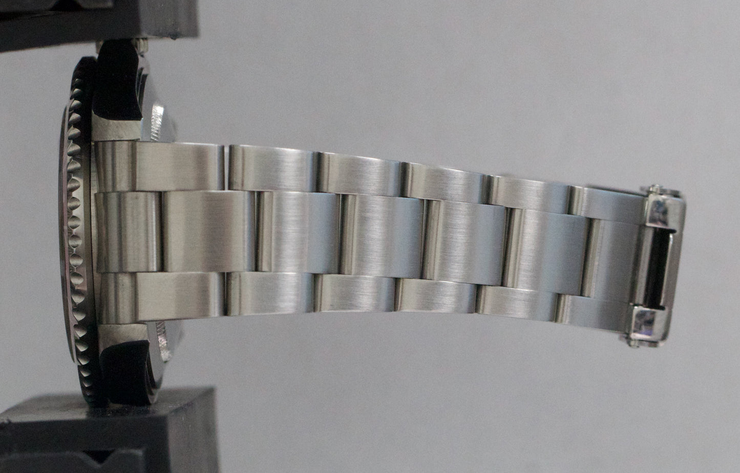PAPERS UNPOLISHED Rolex GMT-Master II PEPSI Blue Steel RECTANGLE DIAL 16710 BOX