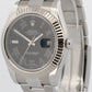 2015 Rolex DateJust II 116334 Matte Black Roman Steel 18K Fluted 41mm Box Papers