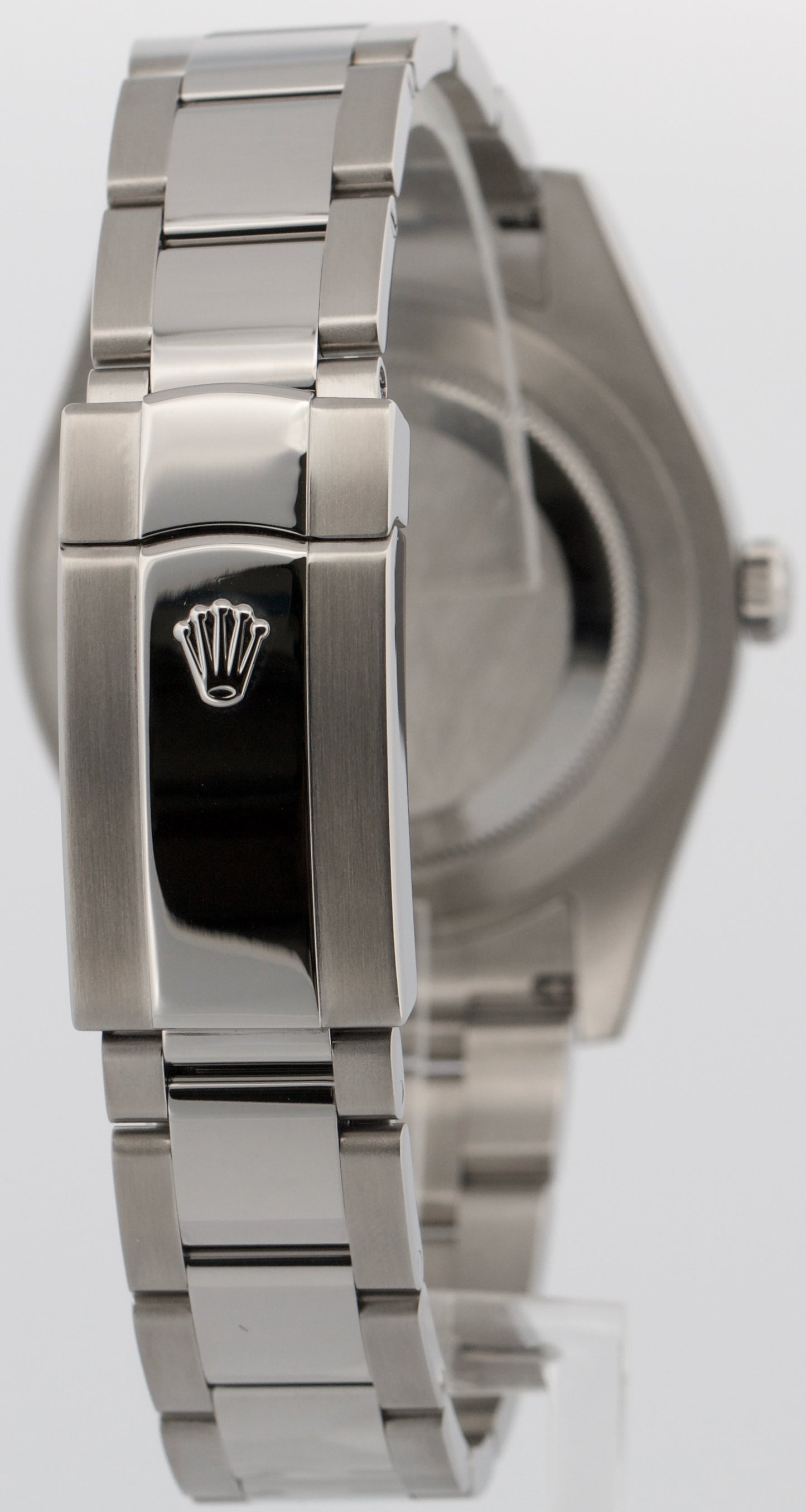 2015 Rolex DateJust II 116334 Matte Black Roman Steel 18K Fluted 41mm Box Papers