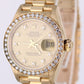 2020 RSC Vintage Rolex Datejust 69178 18k President Champagne Diamond Watch Box