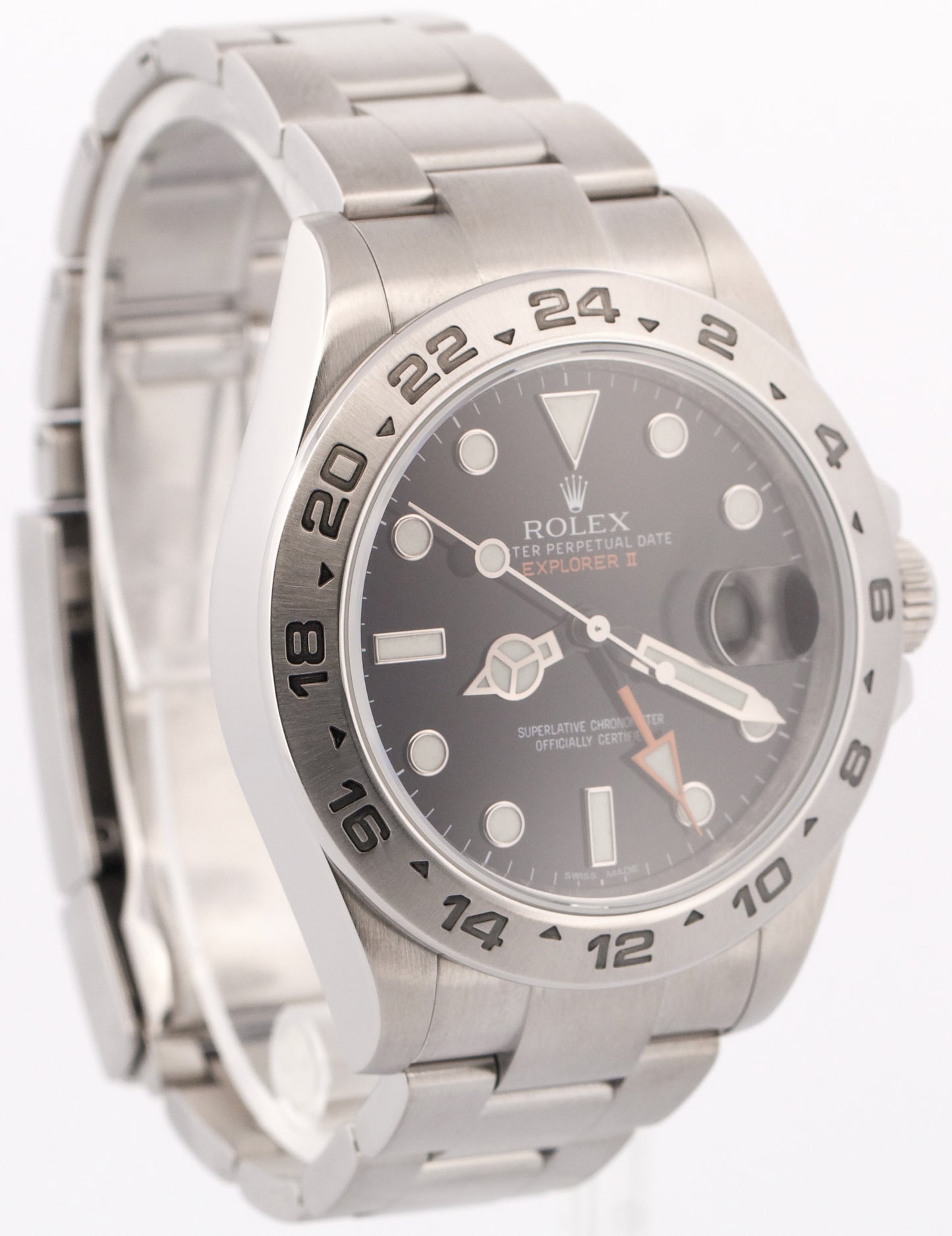 PAPERS Rolex Explorer II 42mm 216570 BLACK Stainless Steel Orange GMT Watch BOX