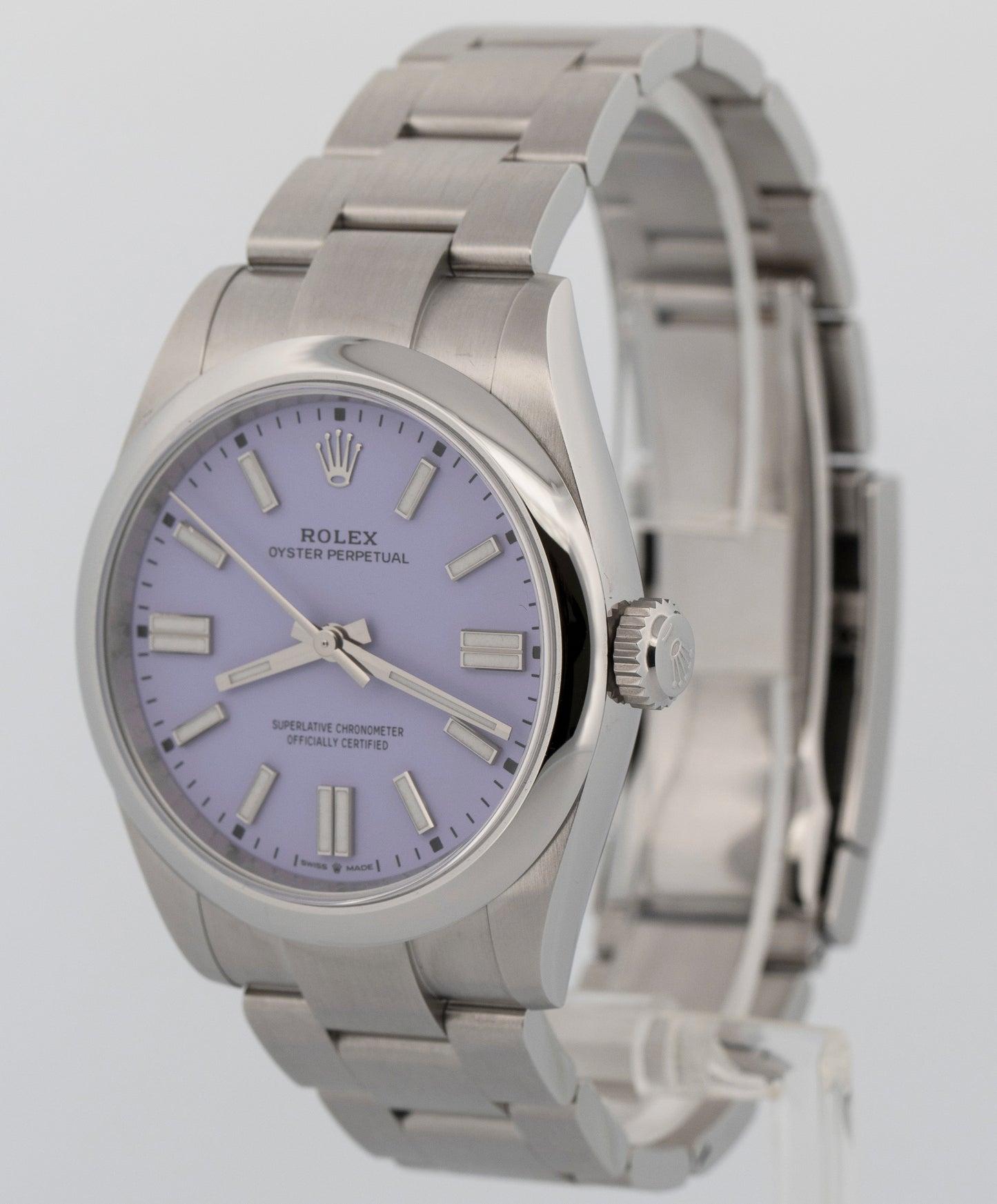 NEW 2026 Rolex Oyster Perpetual 41 LAVENDER Stainless Steel 41mm 134300 BOX