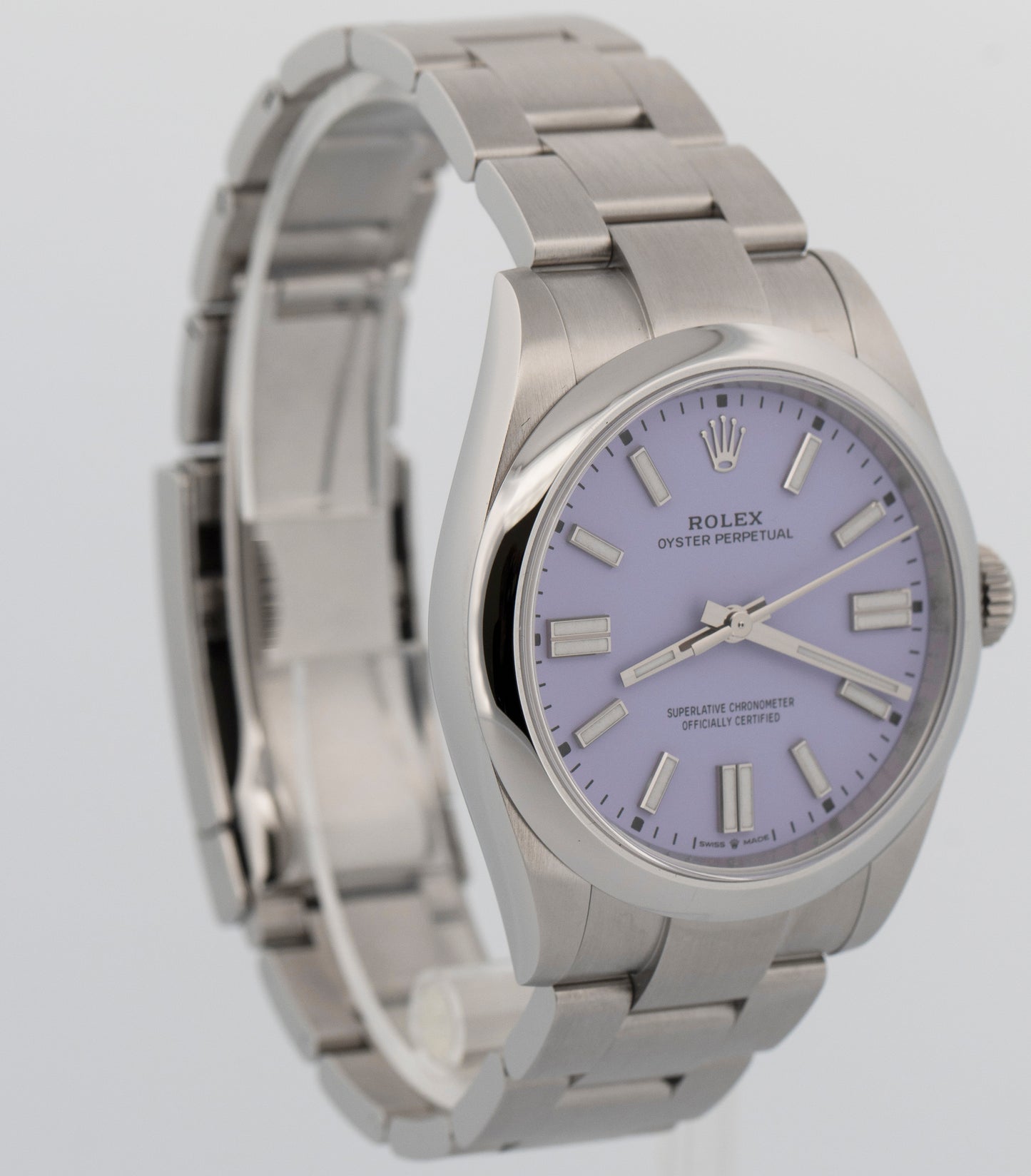 NEW 2026 Rolex Oyster Perpetual 41 LAVENDER Stainless Steel 41mm 134300 BOX