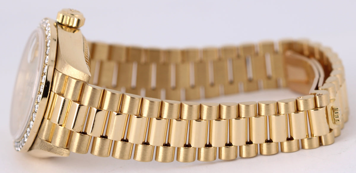 2020 RSC Vintage Rolex Datejust 69178 18k President Champagne Diamond Watch Box