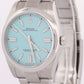 Rolex Oyster Perpetual 41mm TURQUOISE BLUE Stainless Steel Oyster Watch 124300