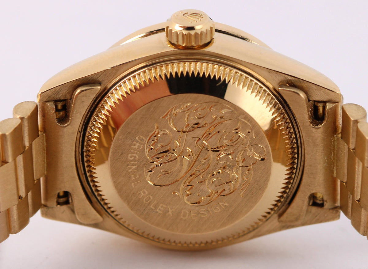 2020 RSC Vintage Rolex Datejust 69178 18k President Champagne Diamond Watch Box