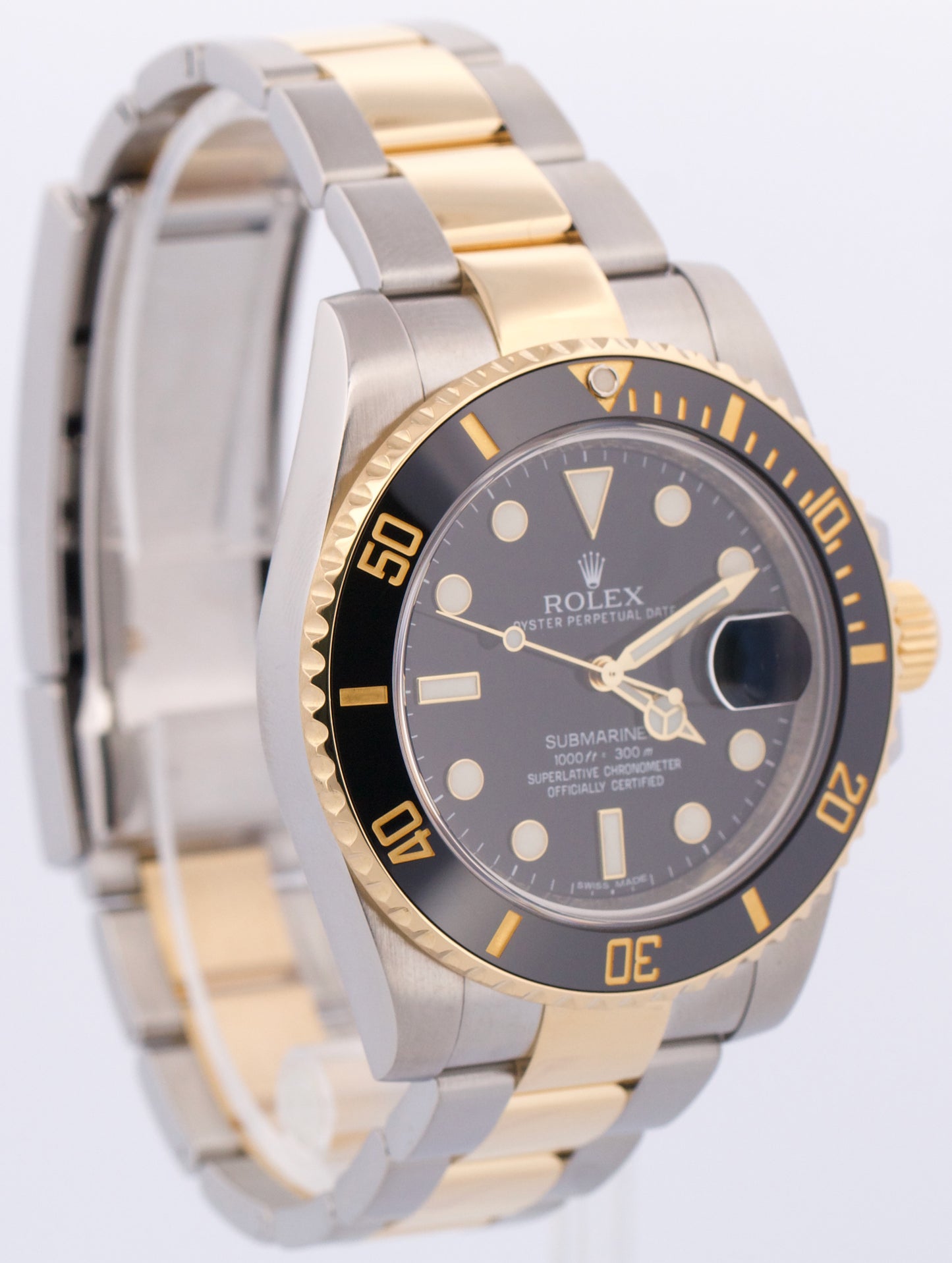 Rolex Submariner Date BLACK 40mm 116613 LN Ceramic 18K Yellow Gold Stainless BOX