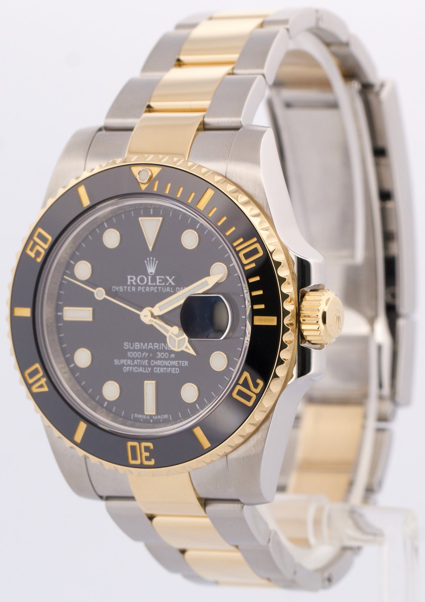 Rolex Submariner Date BLACK 40mm 116613 LN Ceramic 18K Yellow Gold Stainless BOX
