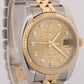 Rolex DateJust 36mm JUBILEE CHAMPAGNE DIAMOND 18K Yellow Gold Steel 116233 Watch