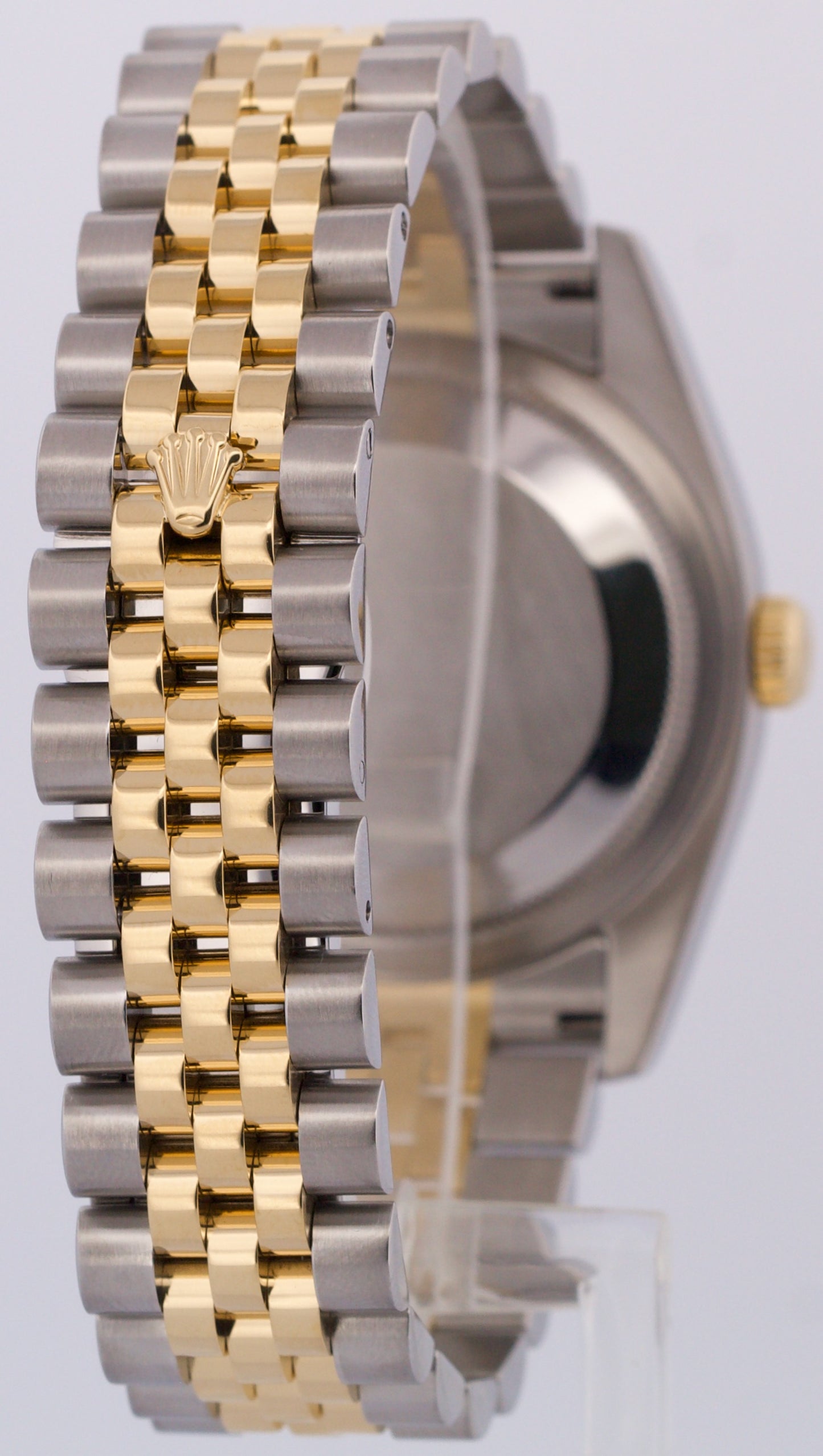 Rolex DateJust 36mm JUBILEE CHAMPAGNE DIAMOND 18K Yellow Gold Steel 116233 Watch