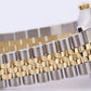 Rolex DateJust 36mm JUBILEE CHAMPAGNE DIAMOND 18K Yellow Gold Steel 116233 Watch