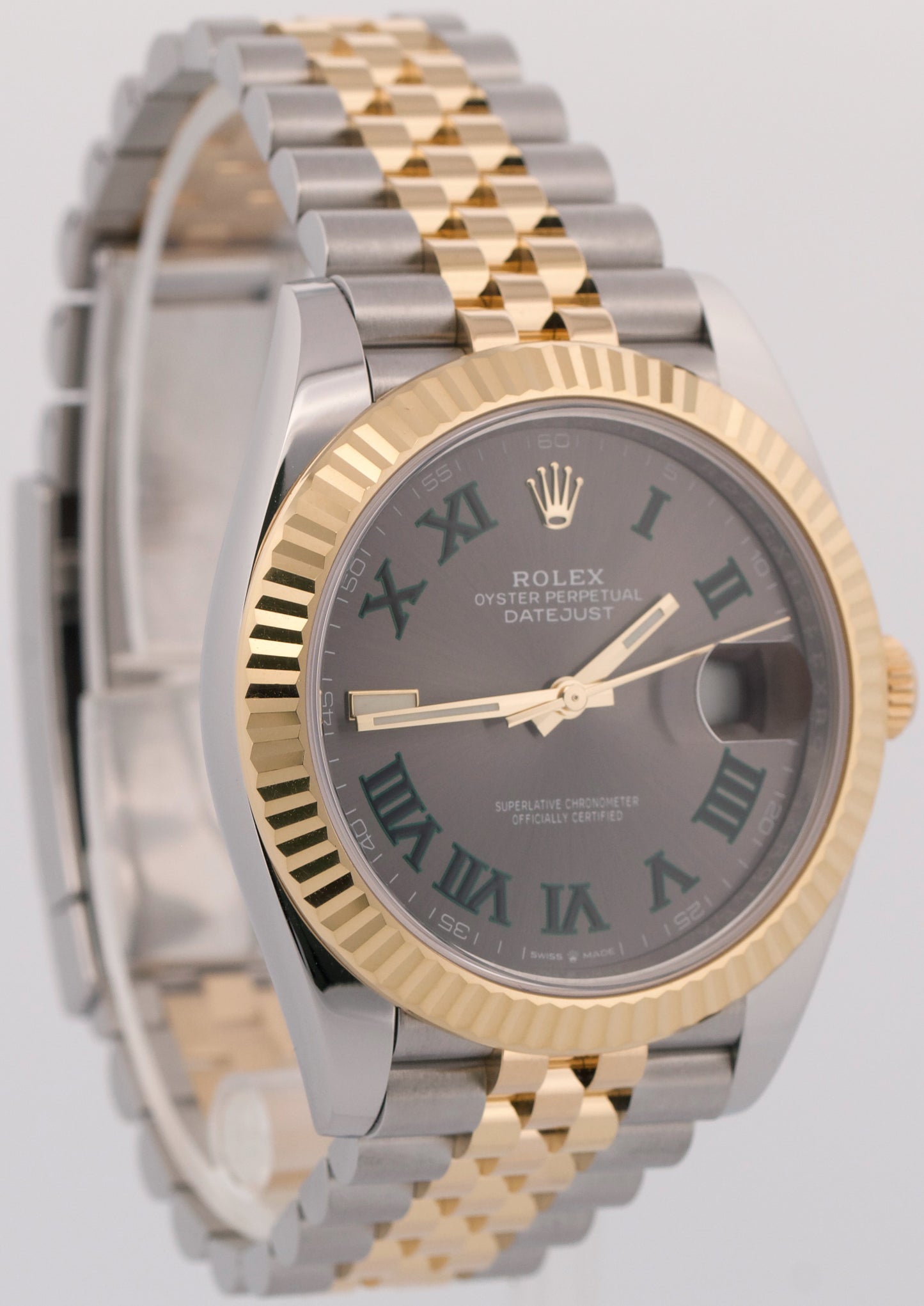 2022 PAPERS Rolex DateJust 41mm WIMBLEDON Two-Tone 18K Gold JUBILEE 126333 BOX