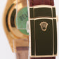 PAPERS Rolex DateJust 36mm BLACK JUBILEE ROMAN 18K Gold Leather Watch 116138 BOX