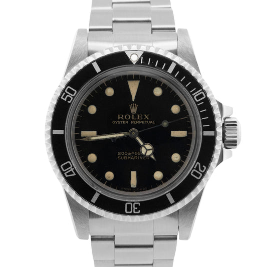 VINTAGE 1966 Rolex Submariner No-Date GILT DIAL 40mm Steel Automatic 5513 Watch
