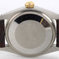 Vintage Rolex Date 1505 Two-Tone 18k Gold Engine Turned Silver 34mm Watch