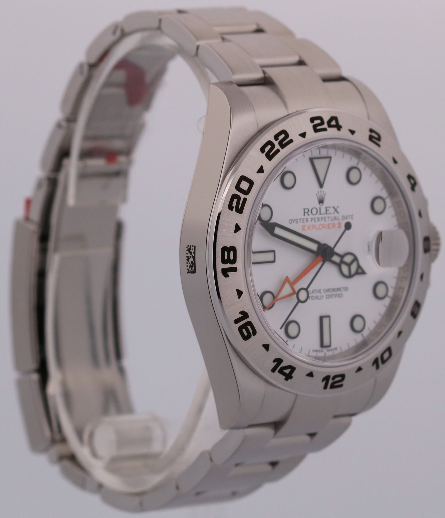 New Stickered Rolex Explorer II 216570 Polar White Steel NOS 42mm Box Papers