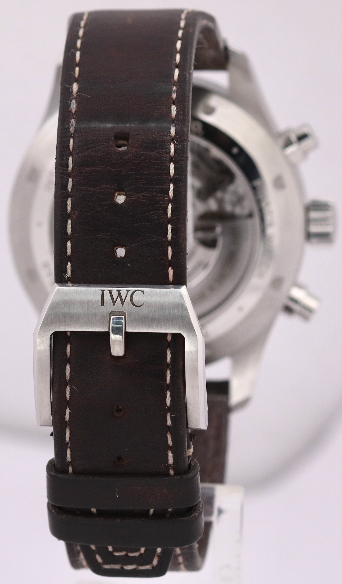 MINT PAPERS IWC Pilot GREEN 43mm Stainless Leather Chronograph IW378005 BOX