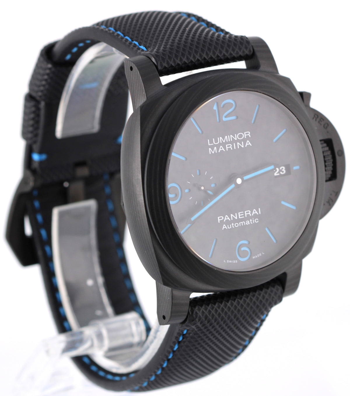 2020 Panerai Luminor Marina PAM01661 Carbotech Black Blue 44mm Watch Box Papers
