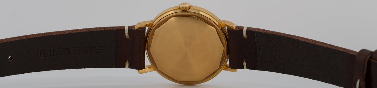 VINTAGE Patek Philippe Calatrava 36mm Silver AUTOMATIC 18K Yellow Gold 3445