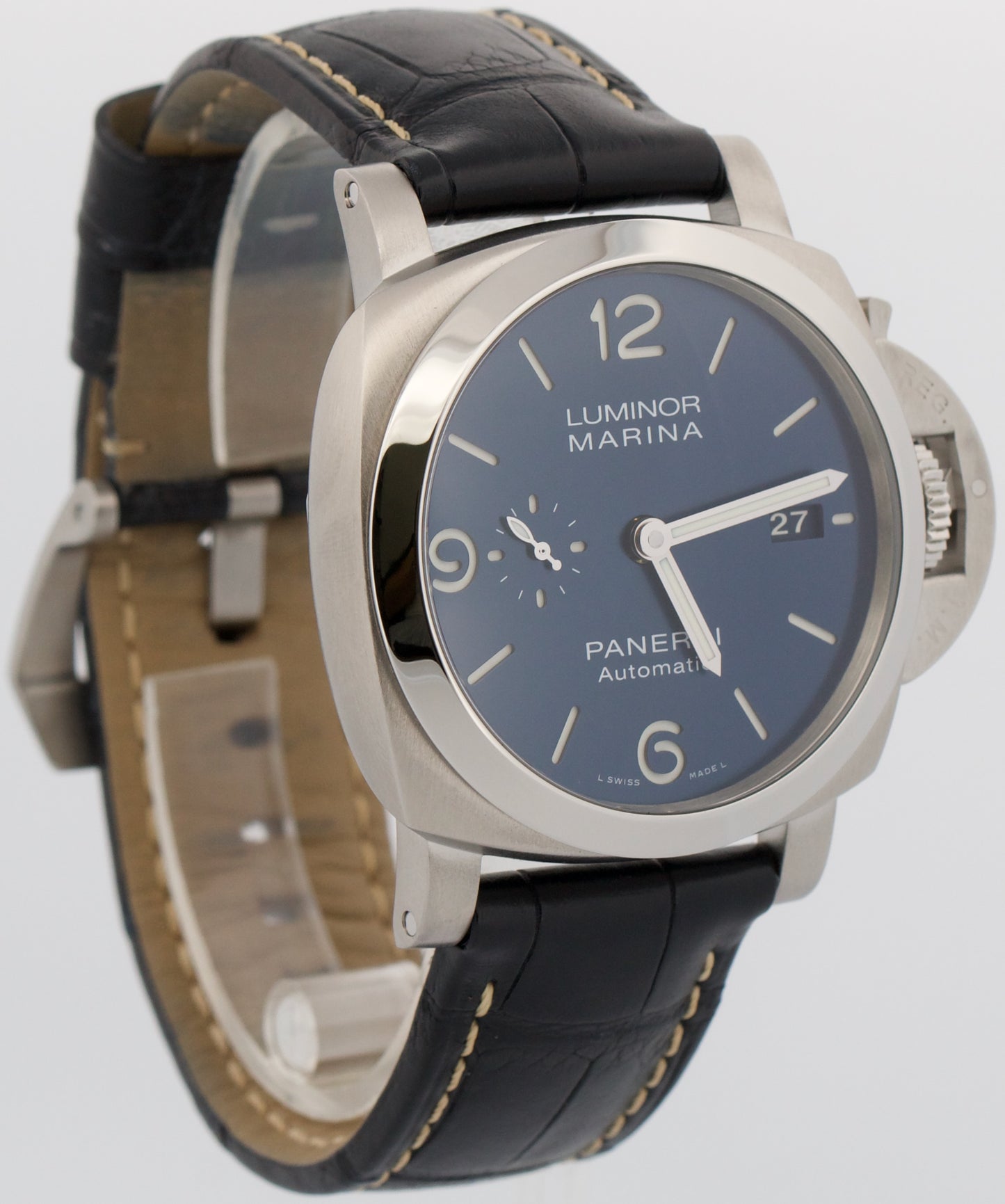 2020 Panerai Luminor Marina PAM01313 Blue Steel Automatic 44mm Watch Box Papers