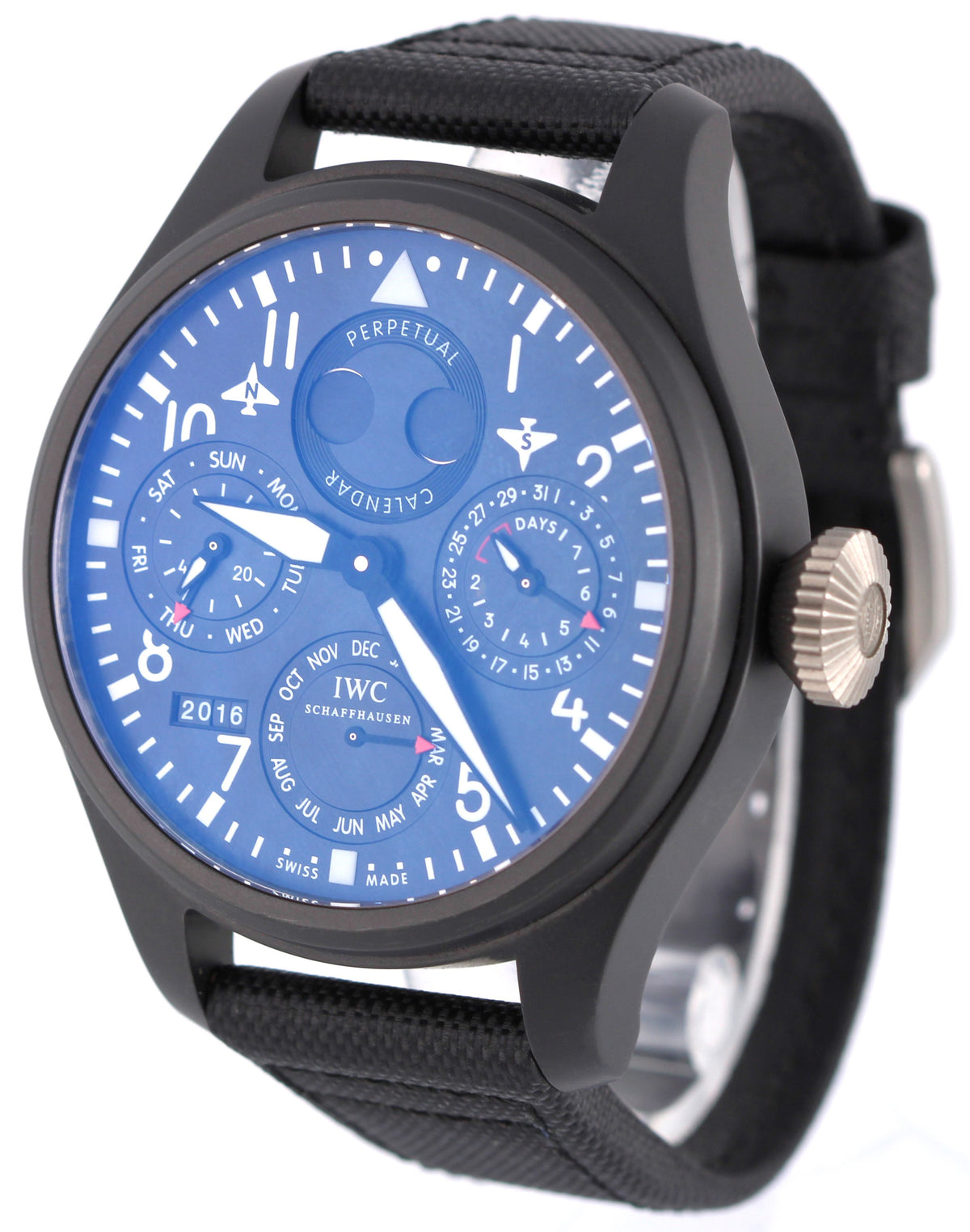 2015 IWC Big Pilots Watch Top Gun IW502902 Ceramic Black 48.6mm Watch Box Papers