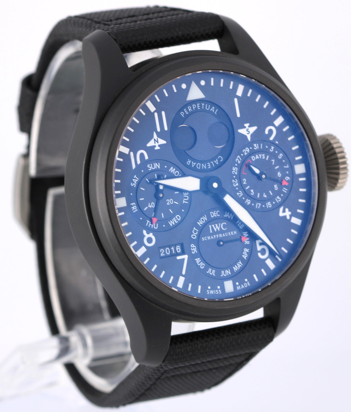 2015 IWC Big Pilots Watch Top Gun IW502902 Ceramic Black 48.6mm Watch Box Papers