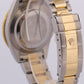 Rolex Submariner Date 40mm BLUE Two-Tone 18K Gold NO-HOLES Steel 16613 Watch