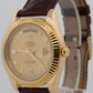 Rolex Day-Date II 218238 Champagne Diamond 18K Yellow Gold Leather 41mm Watch