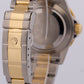 Rolex Submariner Date 40mm BLUE Two-Tone 18K Gold NO-HOLES Steel 16613 Watch