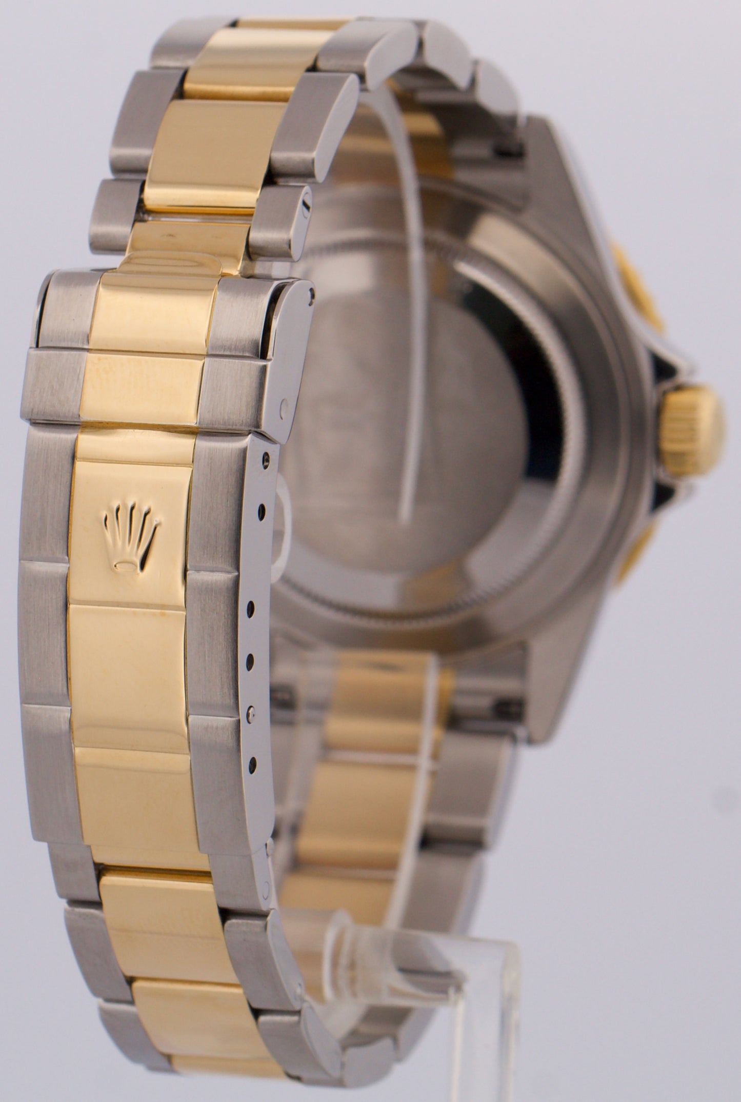 Rolex Submariner Date 40mm BLUE Two-Tone 18K Gold NO-HOLES Steel 16613 Watch