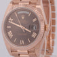 PAPERS Rolex Day-Date President 40mm CHOCOLATE ROMAN Brown 18K Gold 228235 BOX