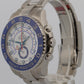 NOS Stickered Rolex Yacht-Master II 116680 White Steel 44mm Watch Box Papers