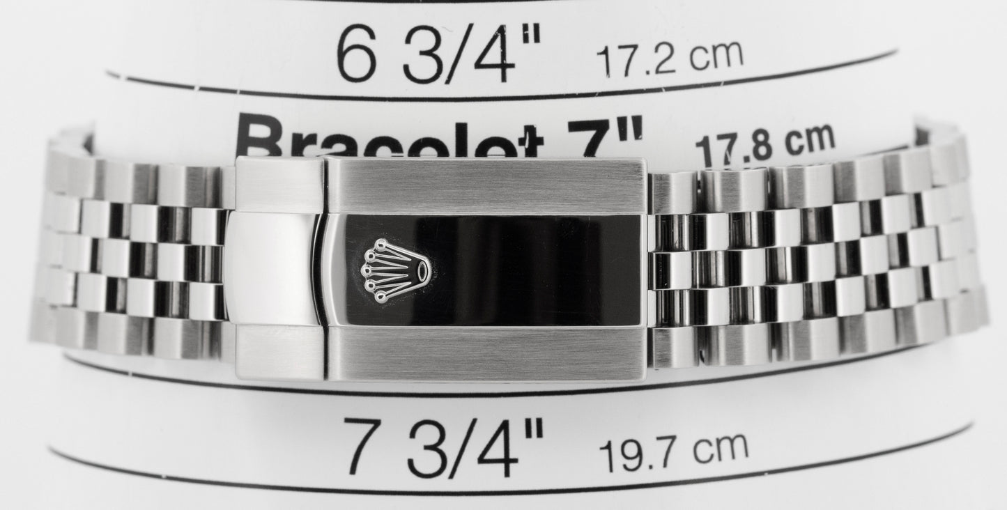 2021 PAPERS Rolex DateJust 41 RHODIUM DIAMOND 18k Steel JUBILEE 41mm 126334 BOX