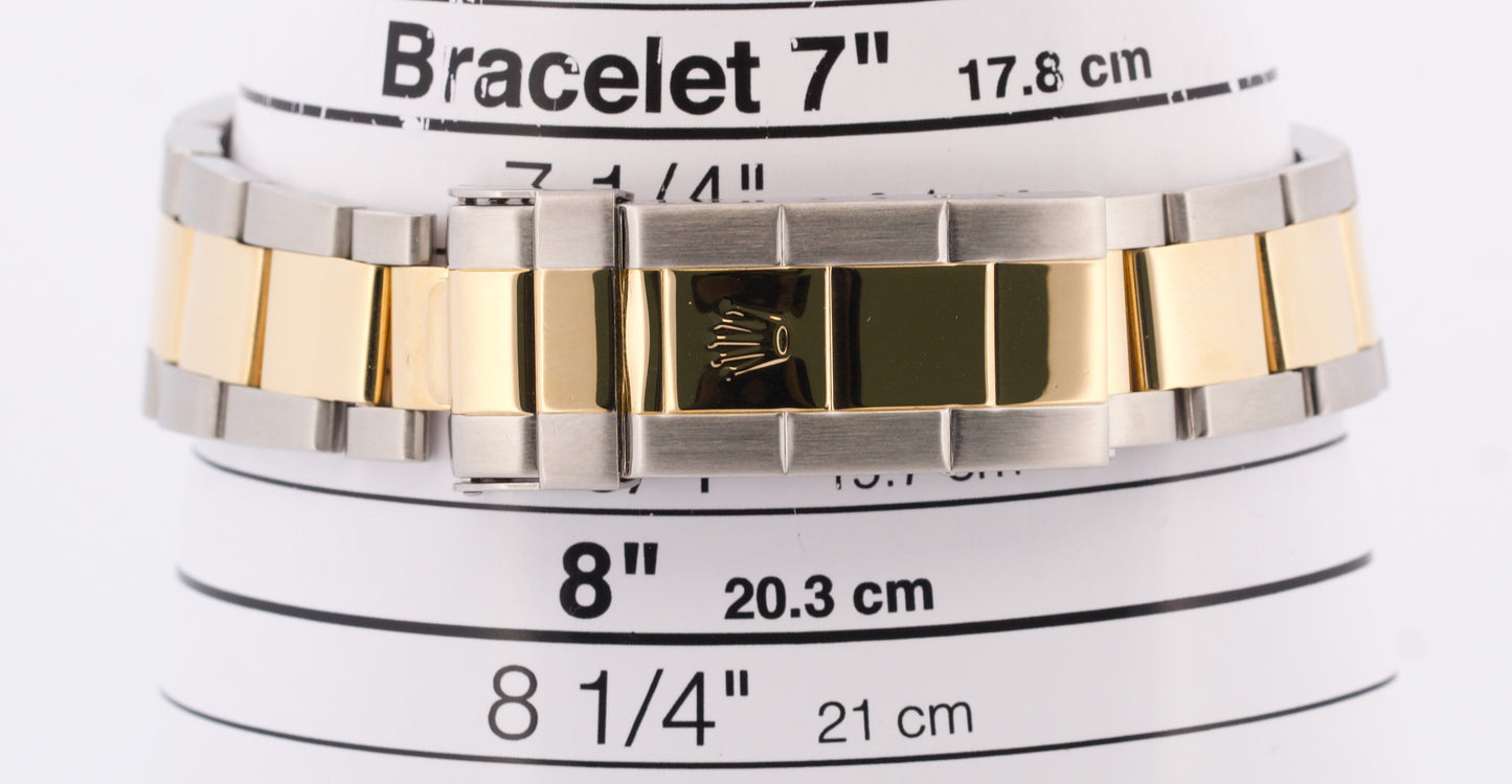 Rolex Submariner Date 40mm BLUE Two-Tone 18K Gold NO-HOLES Steel 16613 Watch