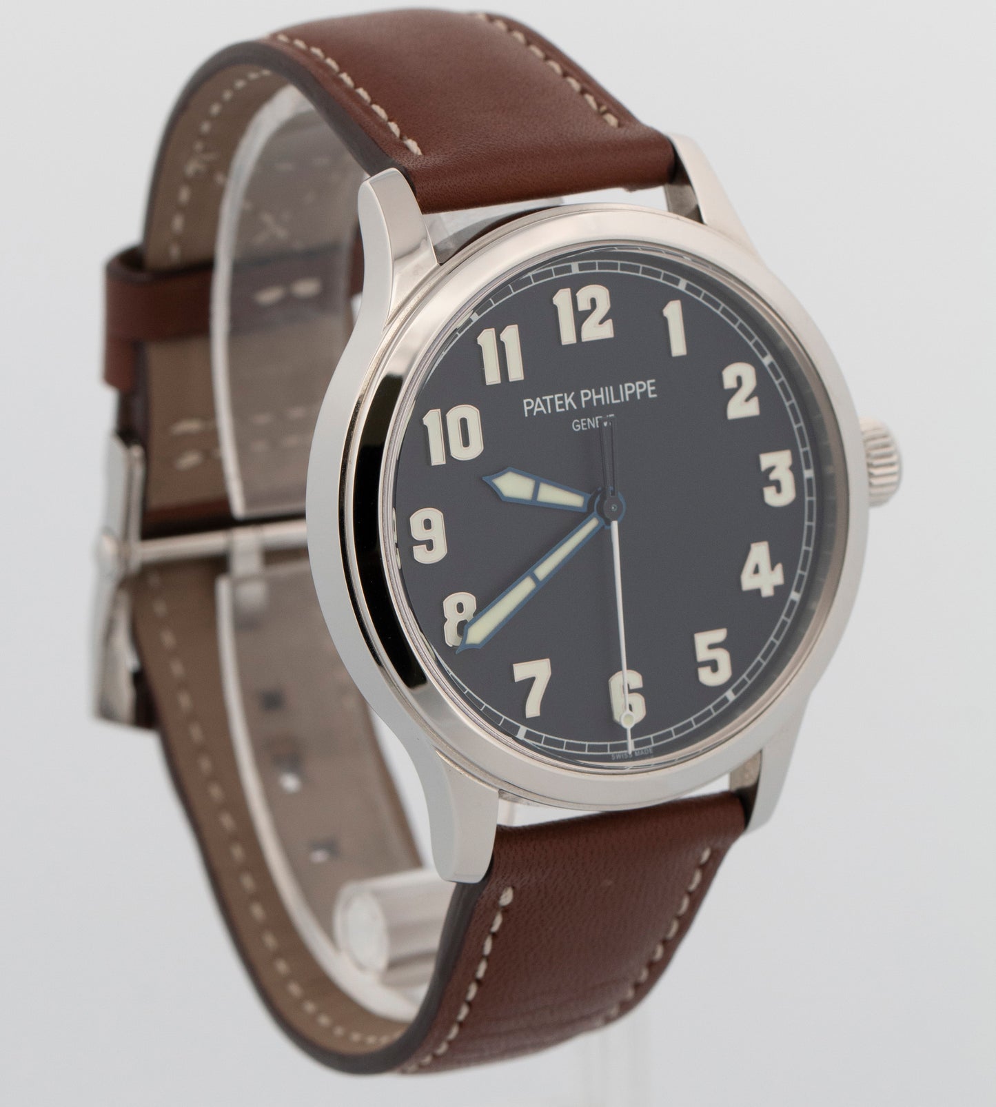 2017 PAPERS Patek Philippe Calatrava Pilot NEW YORK Blue Steel 42mm 5522A-001