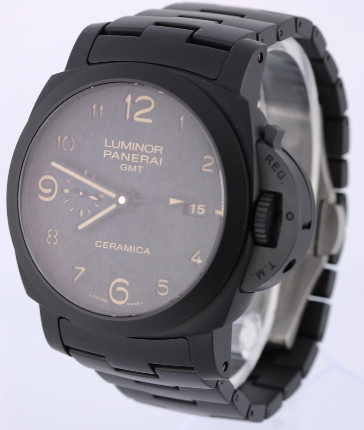2013 Panerai Luminor Tuttonero GMT Ceramica PAM00438 Black 44mm Watch Box Papers