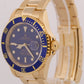 2006 PAPERS Rolex Submariner Date BLUE Yellow Gold 40mm Watch 16618 Watch BOX
