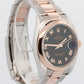 Rolex DateJust 36mm SUNBEAM Black Dial 18K Everose Gold Steel 116201 Watch
