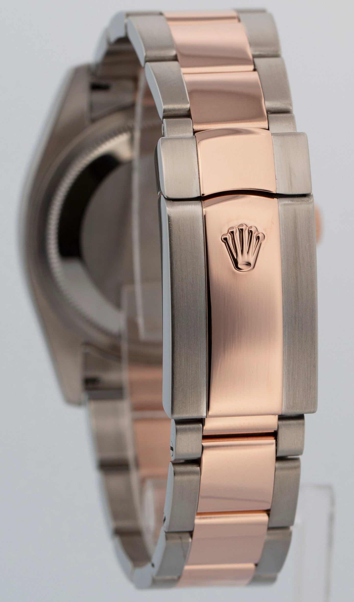 Rolex DateJust 36mm SUNBEAM Black Dial 18K Everose Gold Steel 116201 Watch