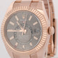 2023 PAPERS Rolex Sky-Dweller Rose Gold SLATE Gray Rhodium 42mm 326935 BOX