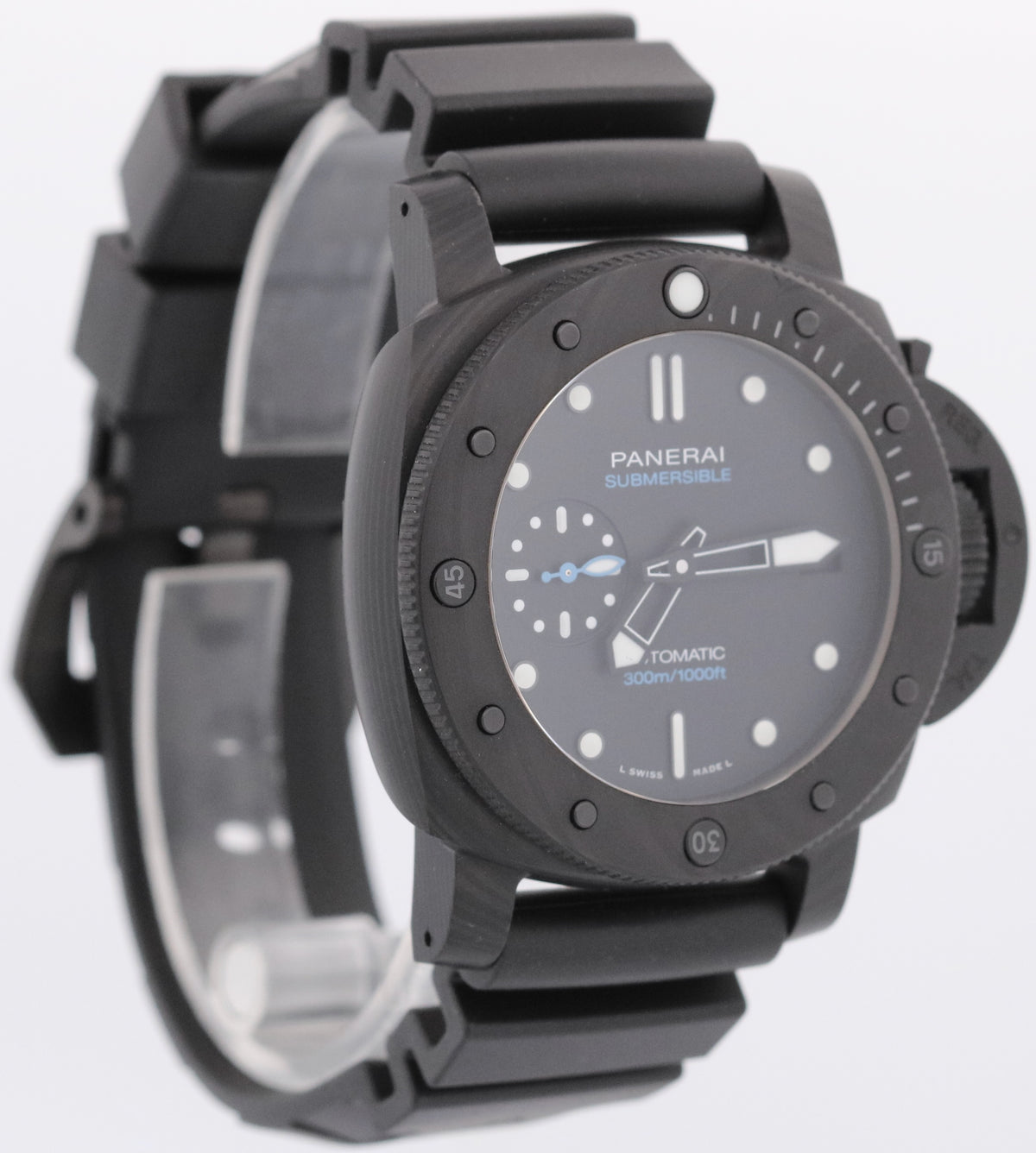 2025 Panerai Submersible Carbotech PAM01231 Black Blue Rubber 42mm Box Papers