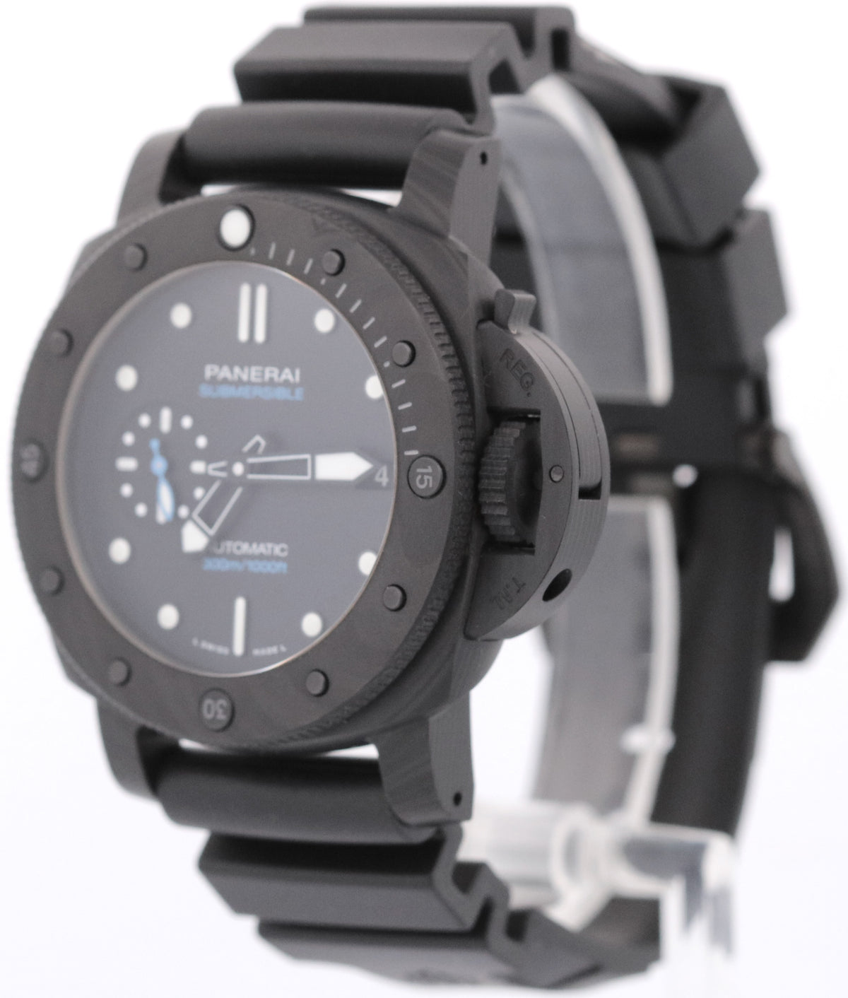2025 Panerai Submersible Carbotech PAM01231 Black Blue Rubber 42mm Box Papers