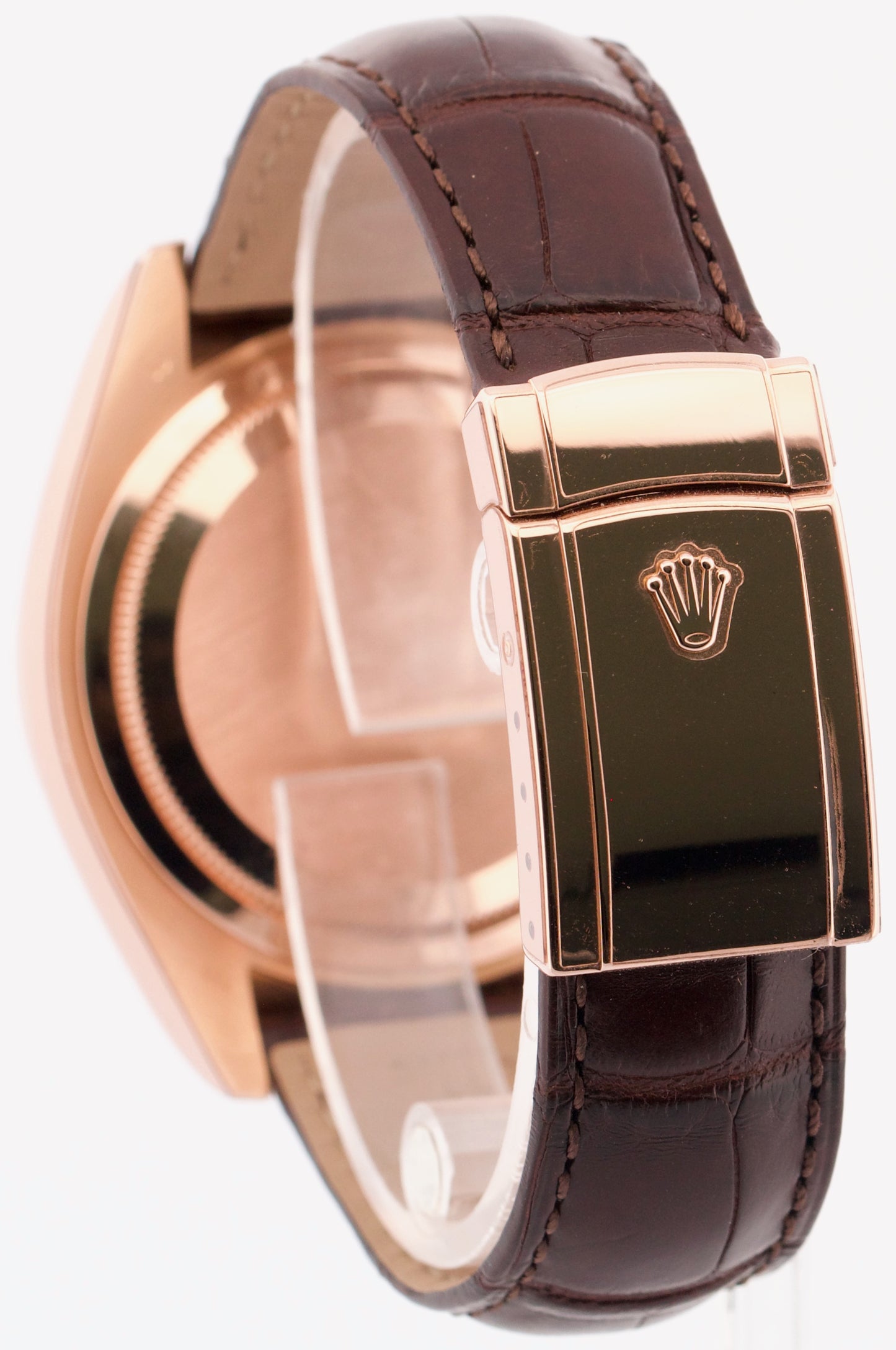 Rolex Sky-Dweller 42mm CHOCOLATE ARABIC Brown 18K Rose Gold LEATHER 326135 BOX