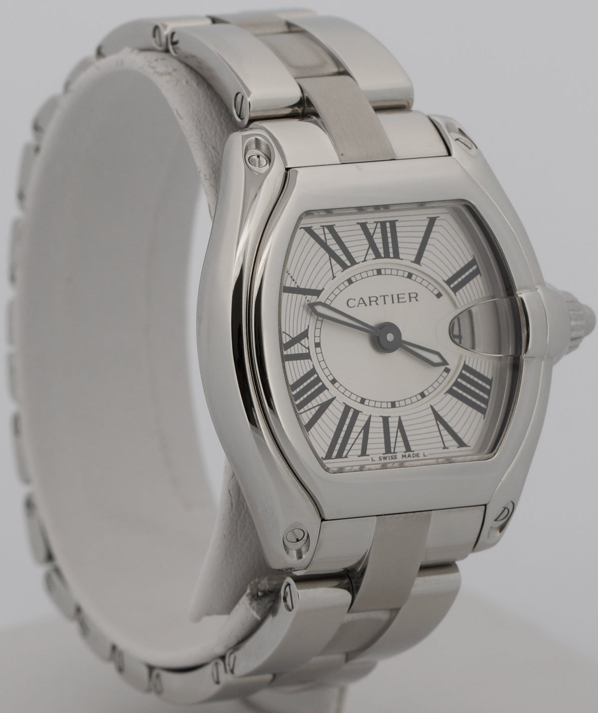 Ladies Cartier Roadster 2675 Silver Roman 31mm Quartz Stainless Steel Watch