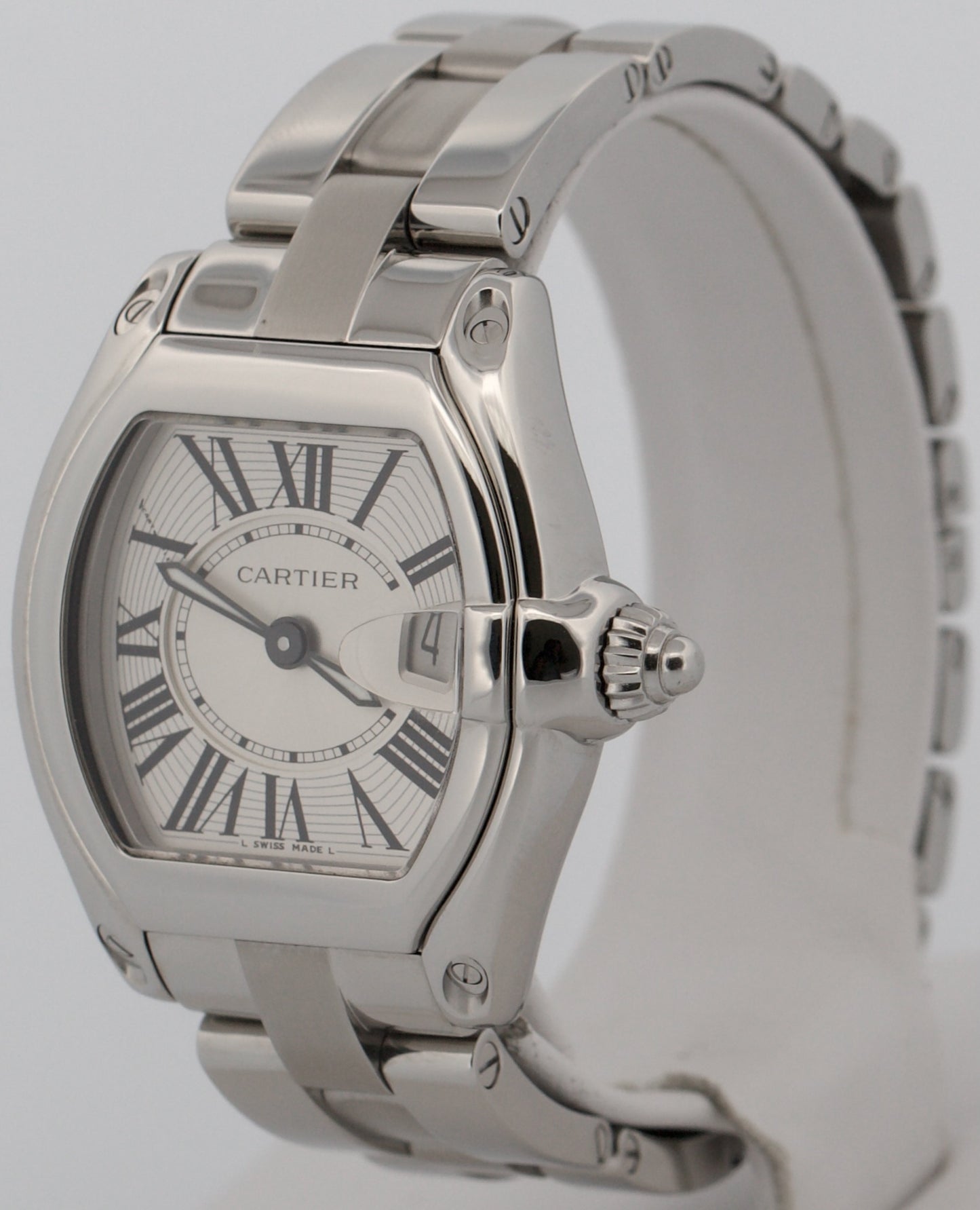 Ladies Cartier Roadster 2675 Silver Roman 31mm Quartz Stainless Steel Watch