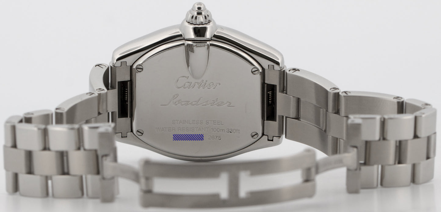 Ladies Cartier Roadster 2675 Silver Roman 31mm Quartz Stainless Steel Watch