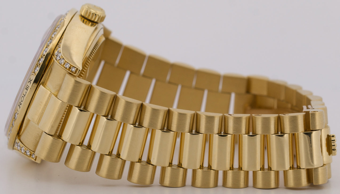 Rolex Day-Date President CROWN COLLECTION 18K Gold MOP DIAMOND 36mm 18138 BOX