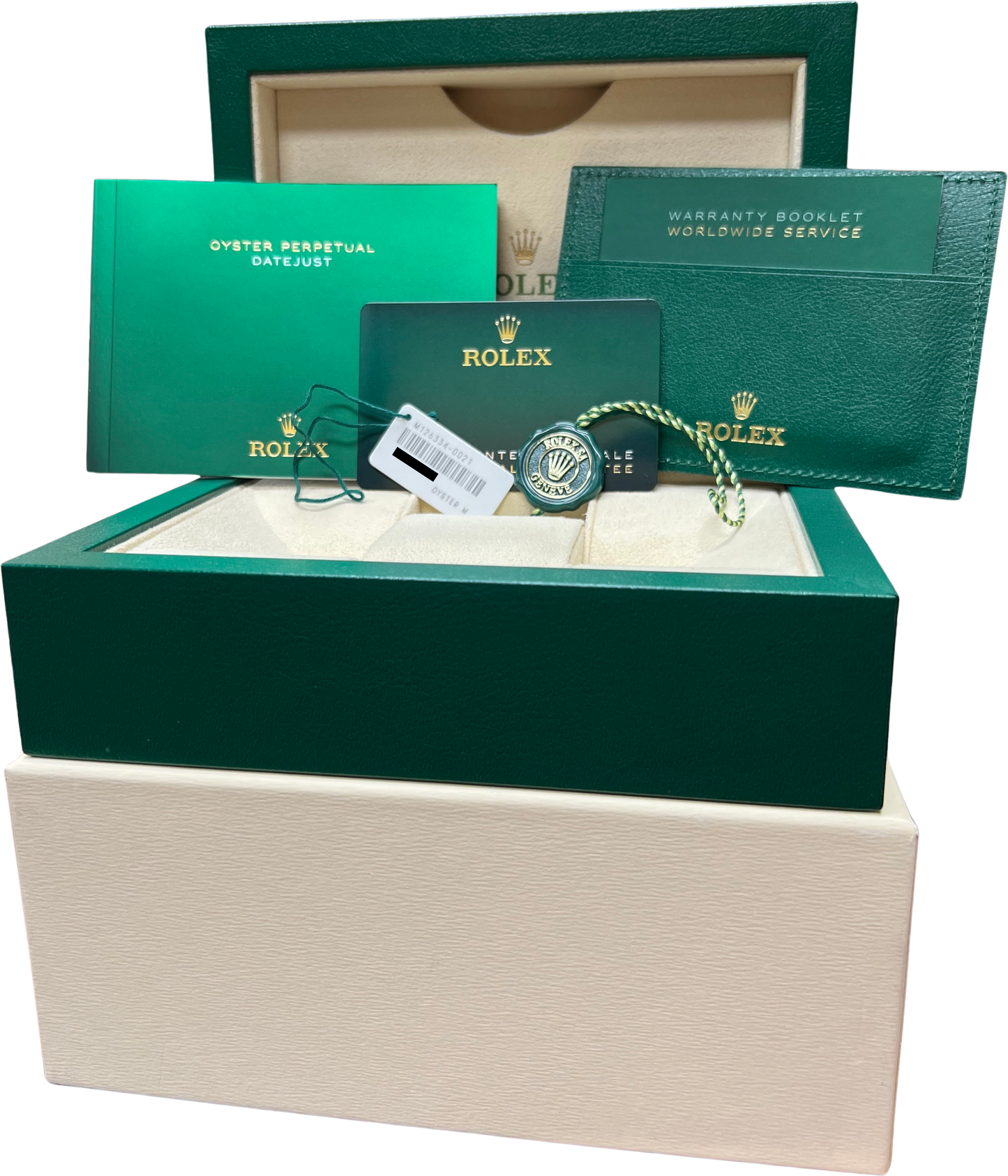 2024 NEW PAPERS Rolex DateJust 41 Wimbledon Rhodium Fluted Steel 126334 BOX