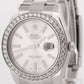 Rolex DateJust II 41mm SILVER Stainless Steel DIAMOND BEZEL Oyster 116300 BOX